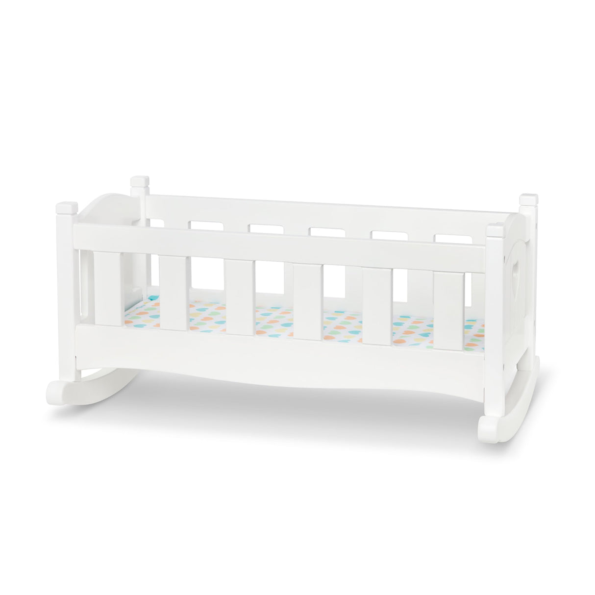 Melissa & Doug Mine to Love Wooden Play Cradle for Dolls, Stuffed Animals - White Melissa & Doug