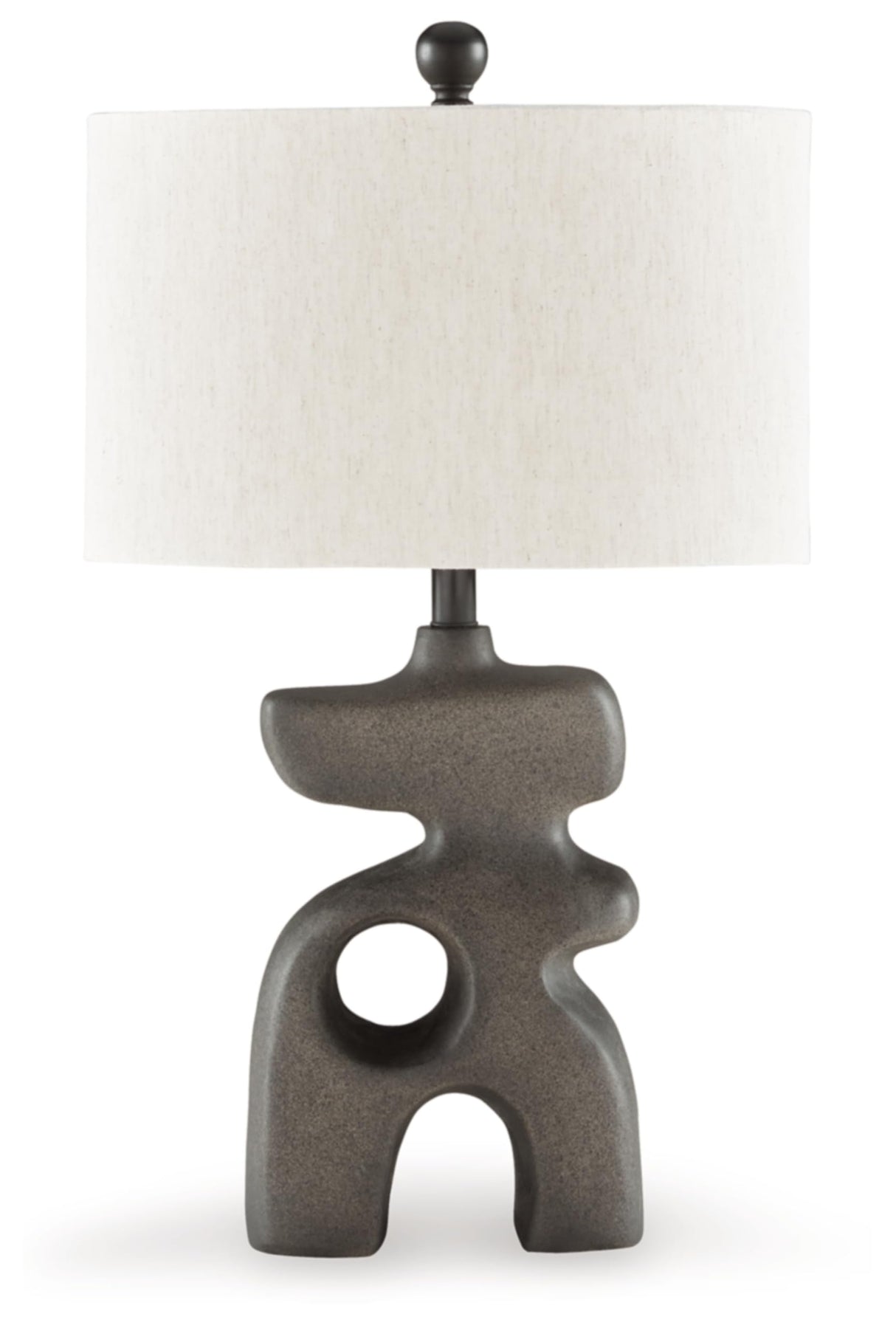 Signature Design by Ashley Danacy Farmhouse Distressed Paper Composite Table Lamp with 3-Way Switch, Black Signature Design by Ashley