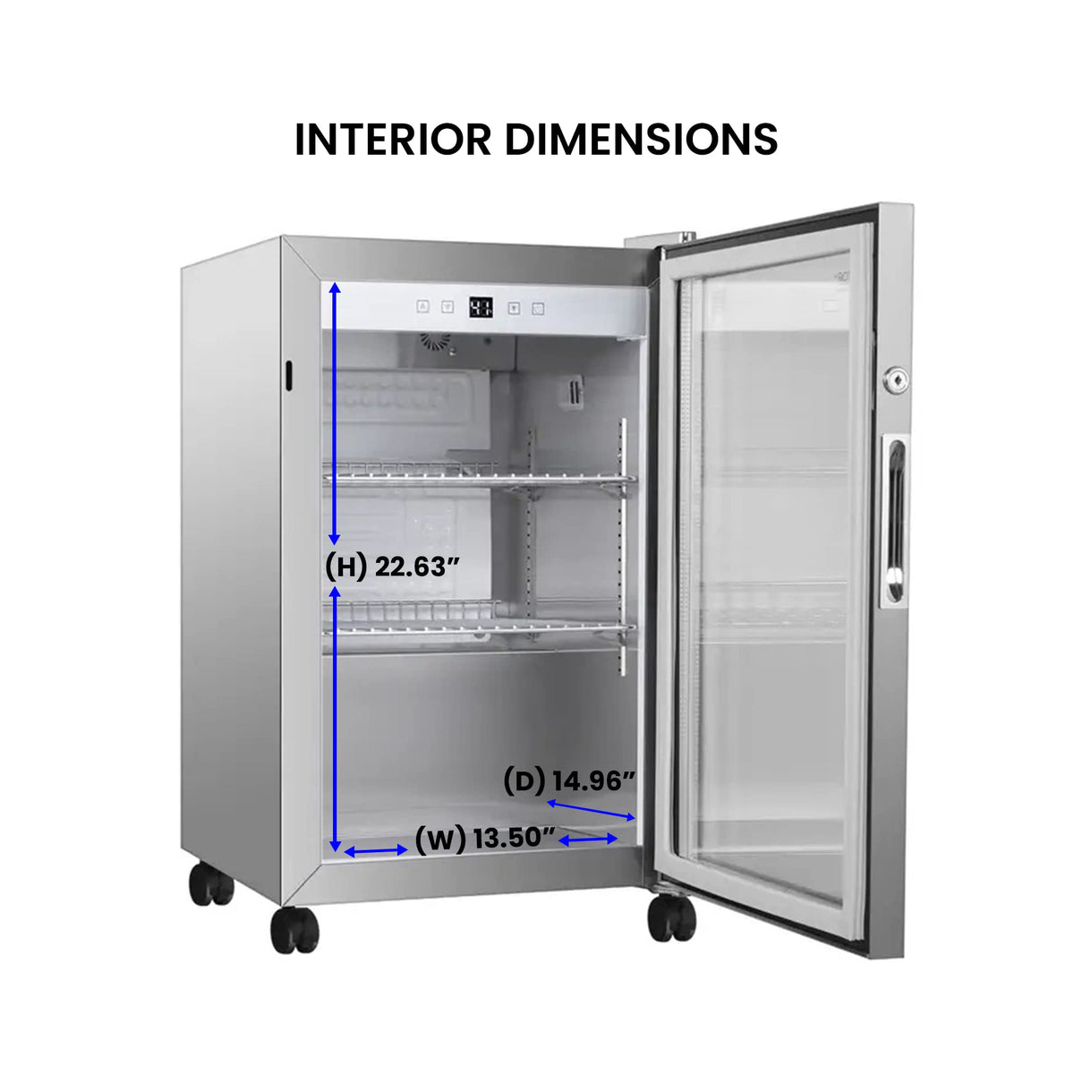 Equator 2.3cf Outdoor/Indoor Refrigerator IPX4 SS Builtin/FS 85 Cans Quiet 42dB Equator