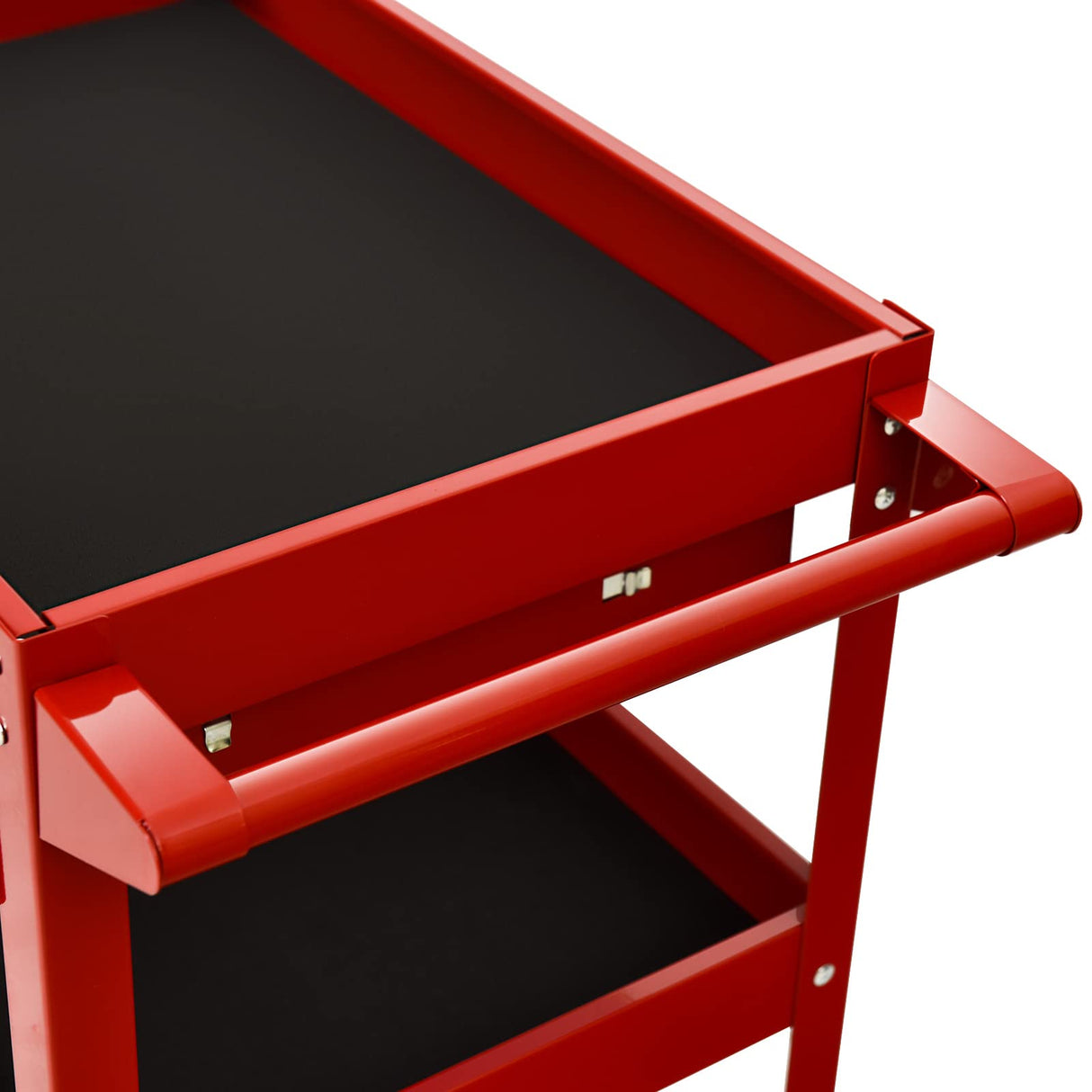 ERGOMASTER 3 Tier Rolling Tool Cart Heavy Duty Metal Frame for Garage Industrial Service Cart with Drawer & Organizer Shelf Tool Cabinet Chest ERGOMASTER