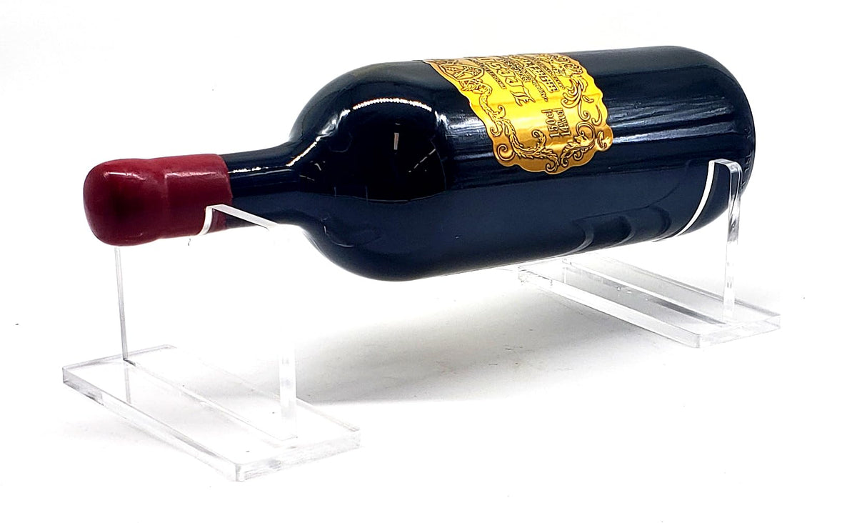 b21design Wine Bottle Holder Floating Acrylic Stand Rack/Holder Counter Top Display Case Riser (1.5 Liter Bottle) b21design