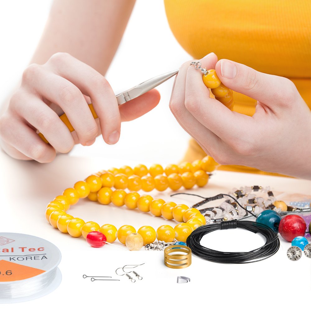 KUUQA Jewelry Making Kit Jewelry Findings Starter Kit Jewelry Beading Making and Repair Tools Kit KUUQA