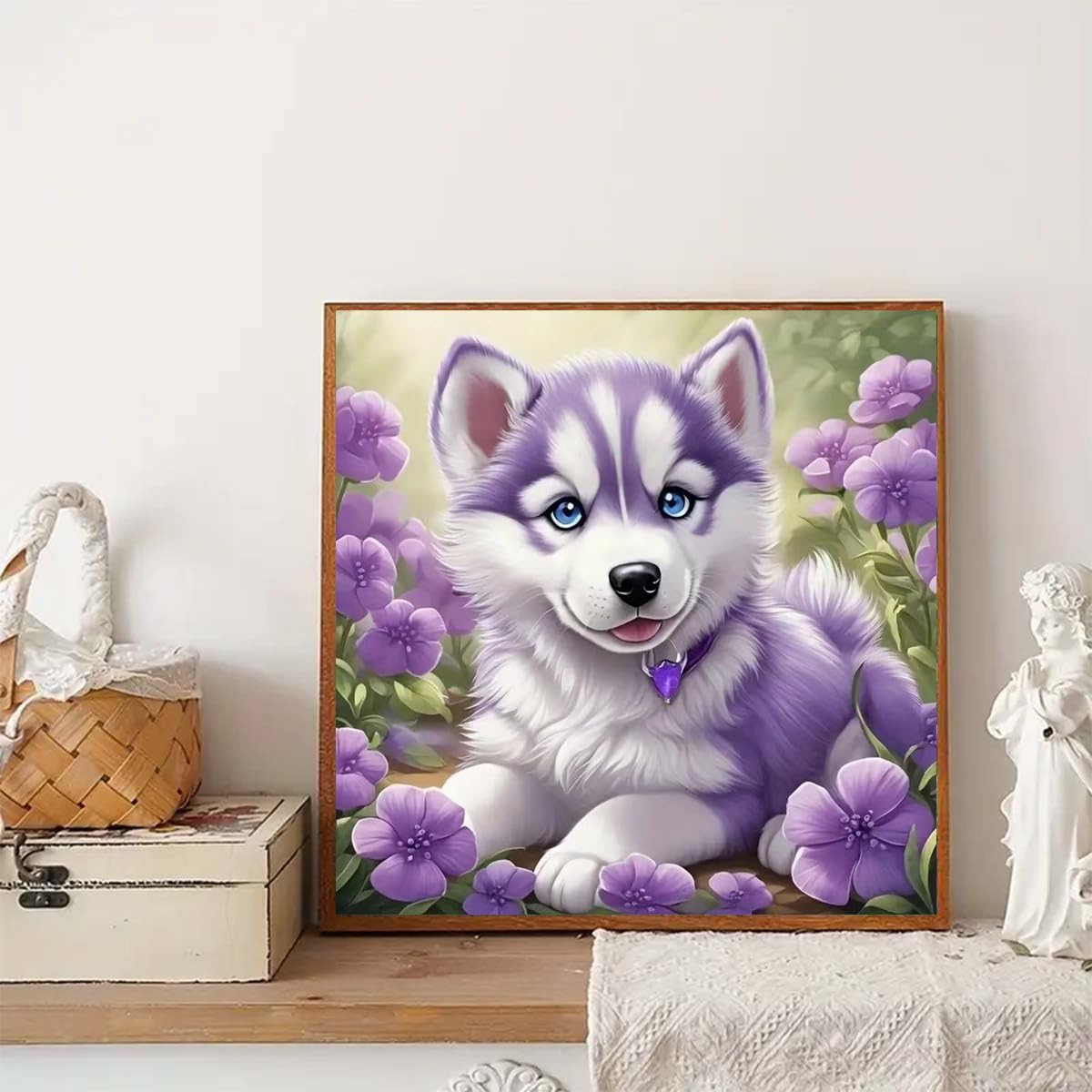 GEMFAMILY 5D Diamond Painting Kits,Animal Dog Diamond Art Kits for Adults with Diamond Dots Kits for Home Decor GEMFAMILY