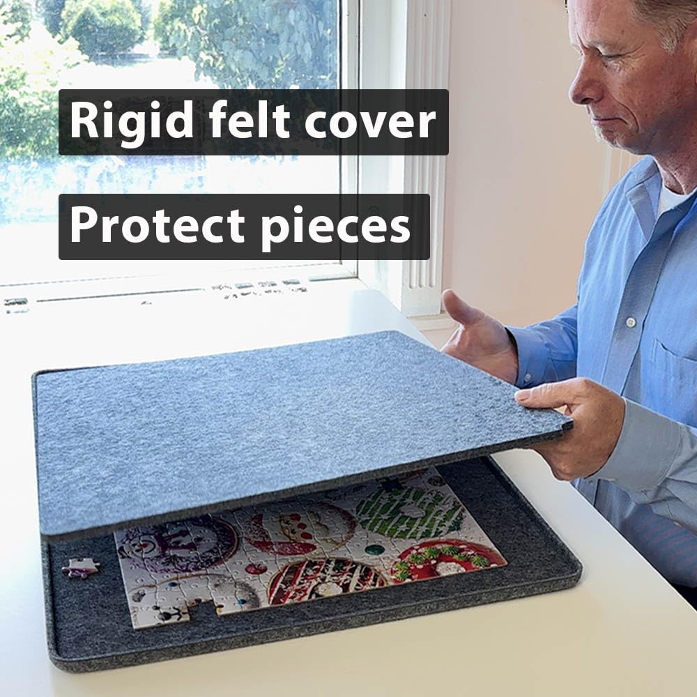 Gray Felt Puzzle Board 500 Piece with Cover PUZZLE EZ