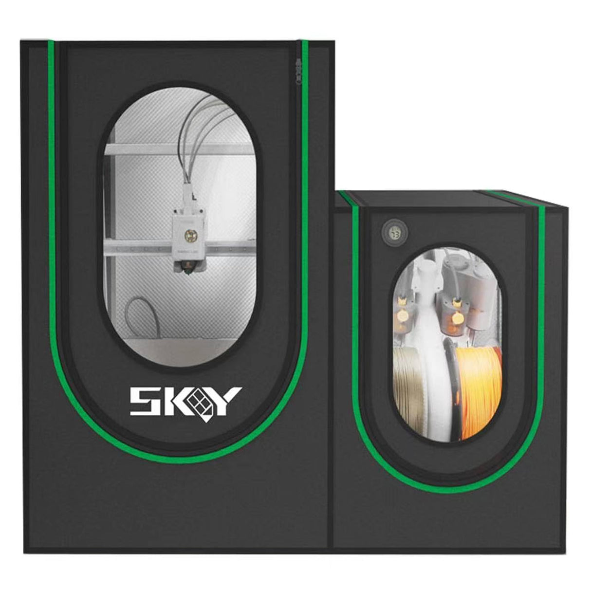 3D Printer Enclosure and Storage Box,Thermo-Hygrometer, LED Light, Fireproof Dustproof Tent Constant Temperature Protective Cover for Bambu Lab A1Series,Ender3 Series, Ender3 Neo 820 * 600 * 720mm Skouphy