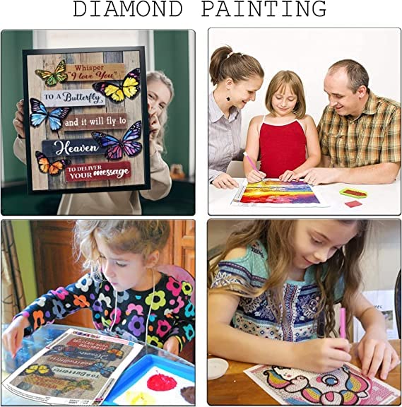 5D Diamond Art Painting Abstract Feather Art Embroidery Cross Stitch Full Round Drill DIY Crystal Acrylic Beads Fantasy Craft Kit Art 12x24Inch WoodArtSupply