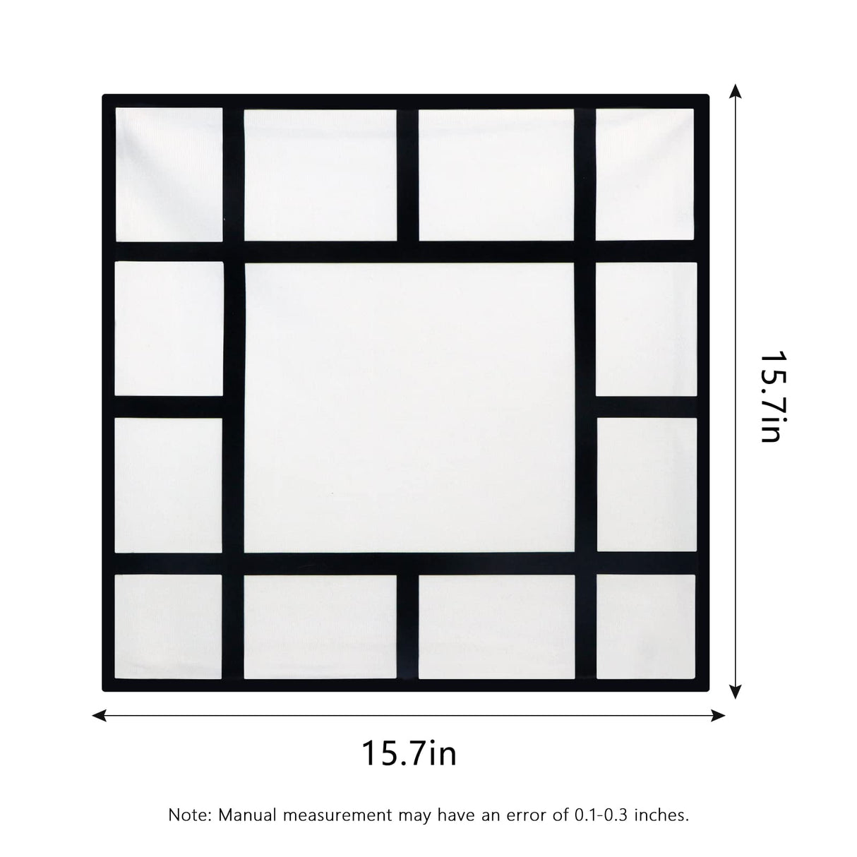 MAIKESUB 4 Pcs Sublimation Blank Lattice Pillow Cases Cushion Cover Throw Pillow Covers for Sublimation Printing15.7 x 15.7 Inch with Invisible Zippers DIY No Pillow Insert13 Panel MAIKESUB