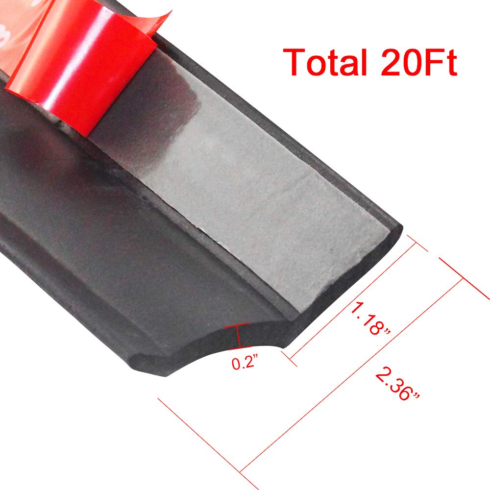 DGSL Universal Garage Door Seal, Garage Door Rubber Seal Strip Replacement, Weatherproofing Garage Door Weather Stripping with Nails (20 Feet) DGSL