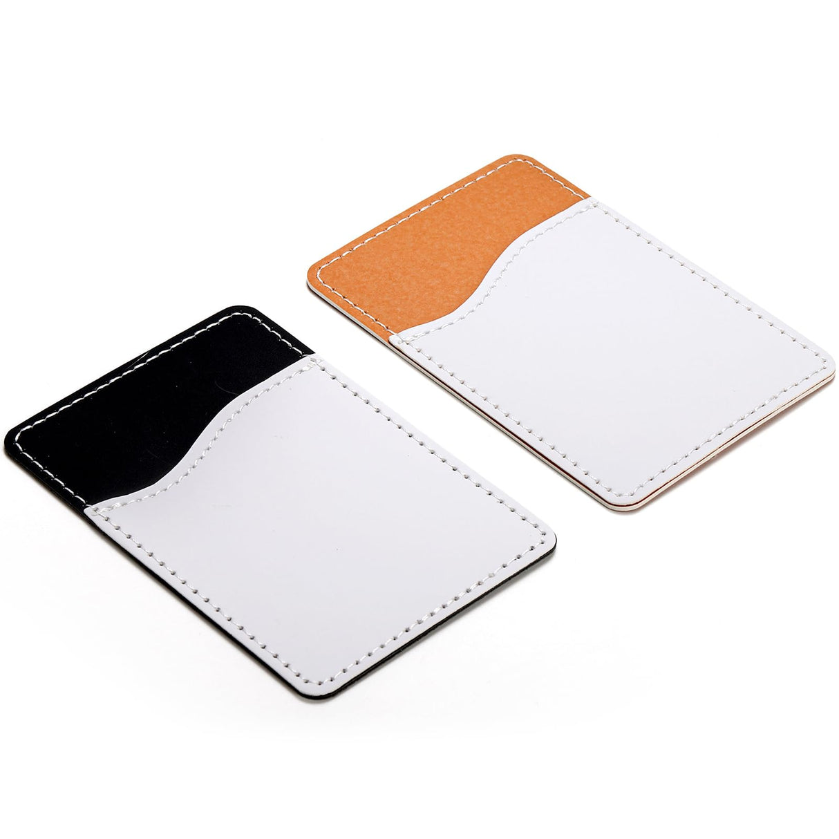 Nicunom 12 Pack Sublimation Blanks Phone Wallet, PU Leather Phone Card Holder for Back of Phone, DIY Blanks Credit Card Pocket for Phone Case, Stick on Wallet for Cell Phone Nicunom