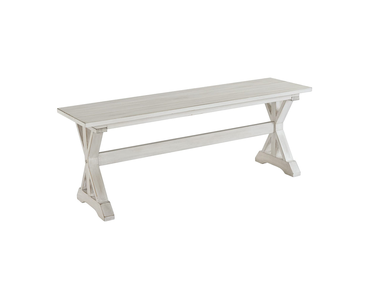 Boraam Jamestown Bench, Dining Height, Antique White Boraam