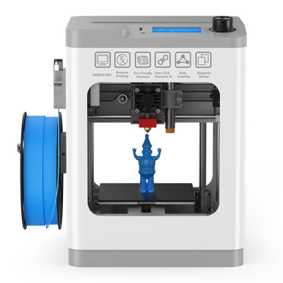TINA2 Mini 3D Printer, HEPHI3D FDM 3D Printers for Beginners, Fully Assembled Auto Leveling 3D Printer for Kids, Resume Printing Function, Fully Open Source, Removable Flexible Magnetic Build Plate