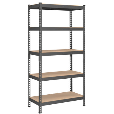 SONGMICS 5-Tier Storage Shelves, Garage Storage, Boltless Assembly, Adjustable Shelving Unit, 17.7 x 35.4 x 70.9 Inches, Load 1929 lb, for Shed Warehouse Basement Kitchen, Gray UGLR450G01