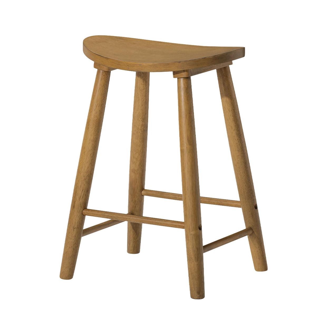 Maven Lane Kitchen Bar Stool, Modern Farmhouse Wood Counter Barstool, Kitchen Island Counterstool, Counter Height Bar Stools for Kitchen, Wide Seat Backless Bar Stools, Luna 26 Inch, Rustic Natural Maven Lane