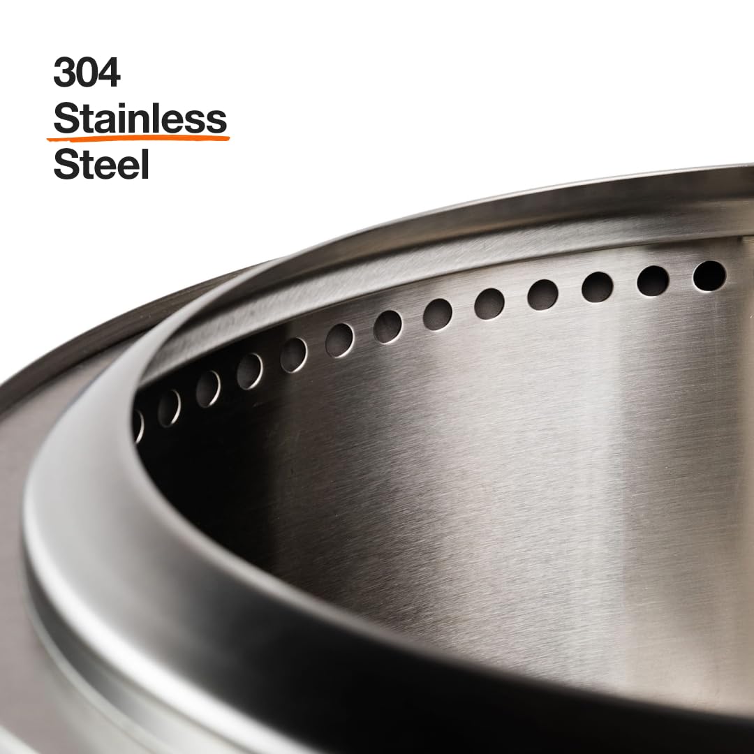 Solo Stove Yukon 2.0, 27 Inch Smokeless Fire Pit with Removable Ash Pan - Wood Burning Portable Stainless Steel Outdoor Fireplace, Stainless Steel, Ideal for 6 or More People, 38 lbs Solo Stove