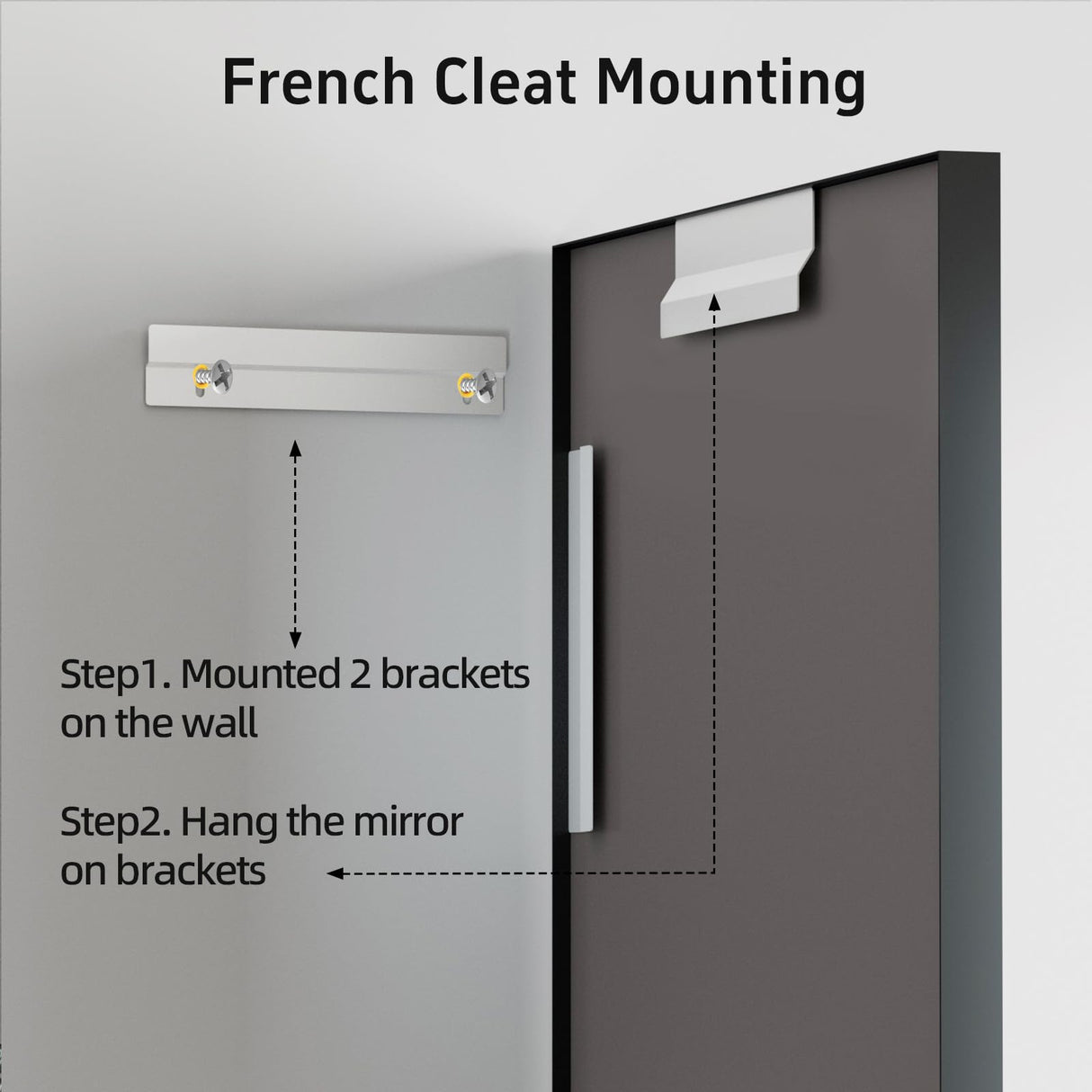 Dimelax Black Vanity Wall Mirror, 22x 30 Inch Rectangular Bathroom Mirrors for Over Sink, Aluminum Metal Framed Mirror, Tempered Glass, Anti-Rust, Wall Farmhouse Mirrors (Horizontal/Vertical) Dimelax