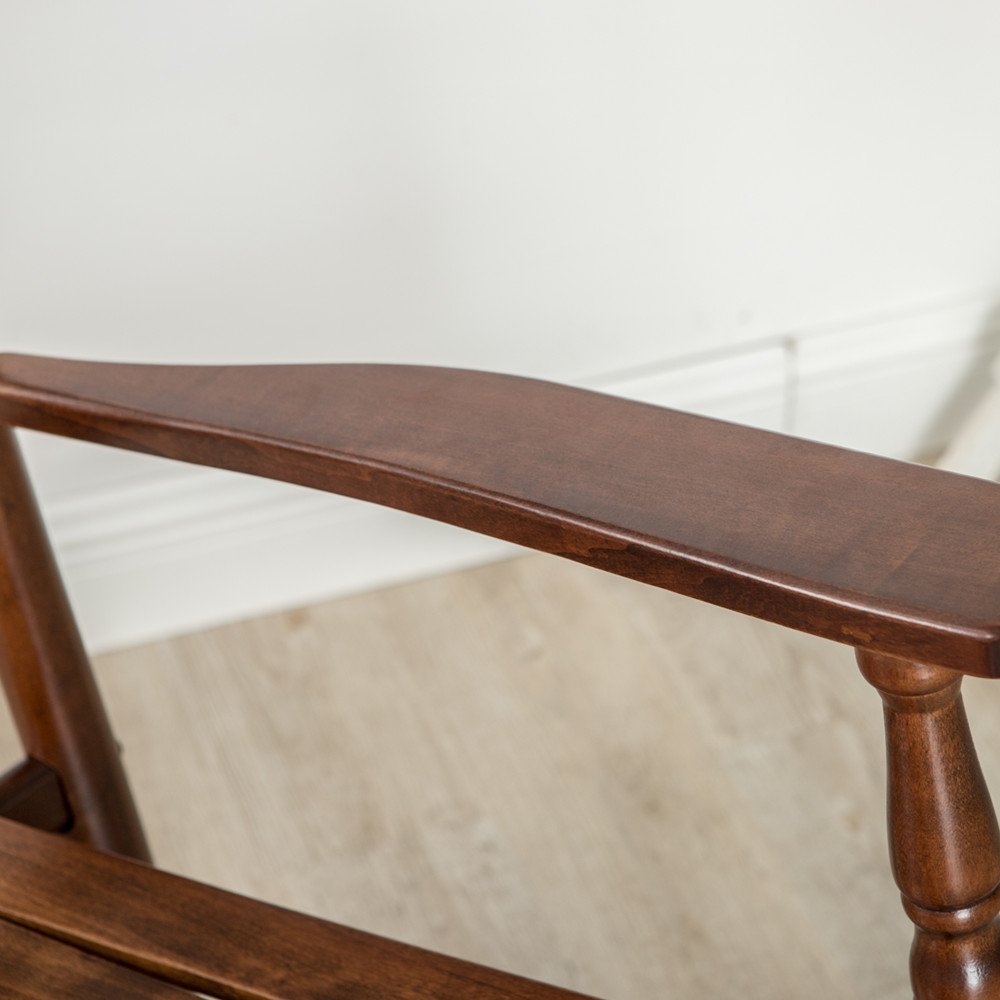 BplusZ Outdoor Patio Rocking Chairs Set of 2 Porch Wooden Comfy Rockers for Adult Furniture Indoor Outside Camping Balcony Garden Backyard Lawn and Bistro, Brown BplusZ