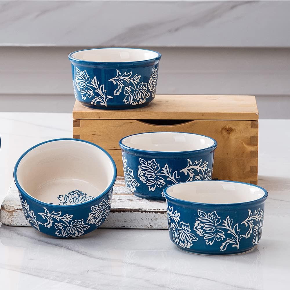 Wisenvoy Ramekins Creme Brulee Ramekins Ceramic Ramekins 8 Oz Oven Safe Ramiken Wisenvoy