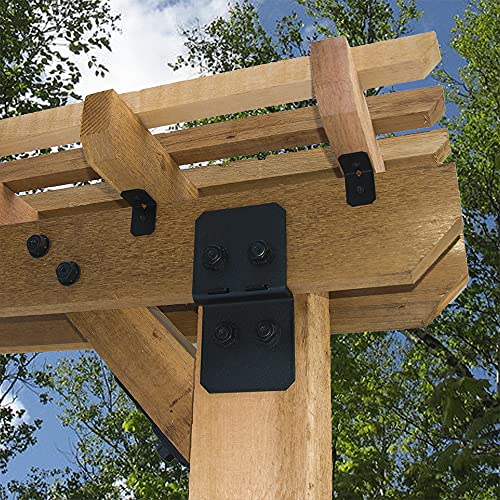 Ozco 51717 Ironwood 2-inch Rafter Clips, Black Galvanized Steel, Hardware Included (10 per Pack) Ozco Building Products