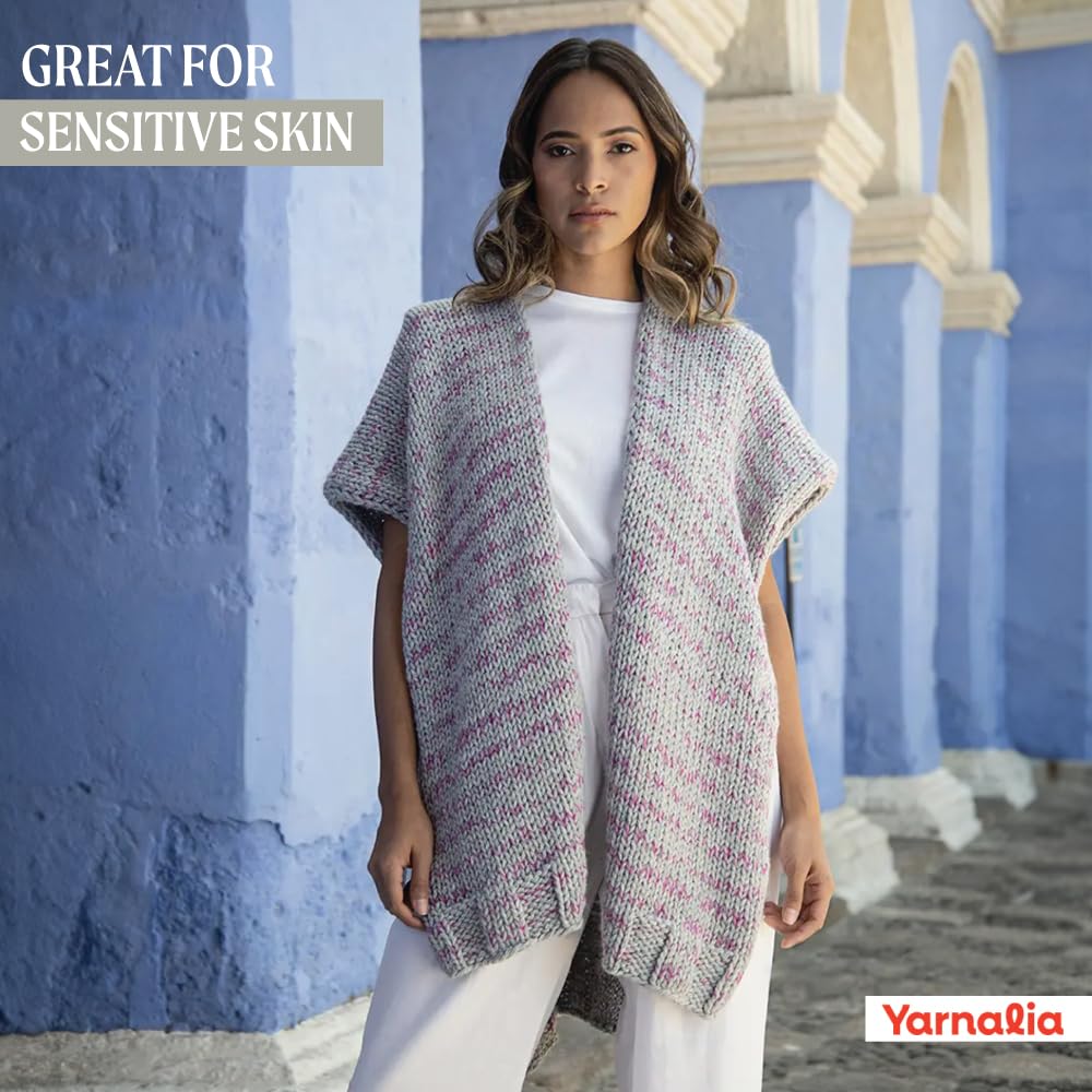 Joy Yarn Lace Weight 4-Pack, 25g/219yd - 100% Baby Alpaca | Ultra-Soft Yarn Spun for Knitting & Crocheting Beautiful Stitch Definition for Sweaters, Blankets & Accessories | Snow Yarnalia