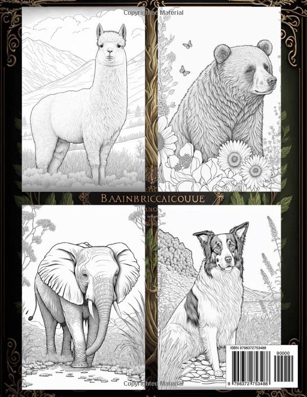 101 Animals Coloring book Vol. 1: Great Gift for Boys & Girls Ages 4-8, 4-10, or Adults looking for Relaxation / Stress-Relief WoodArtSupply