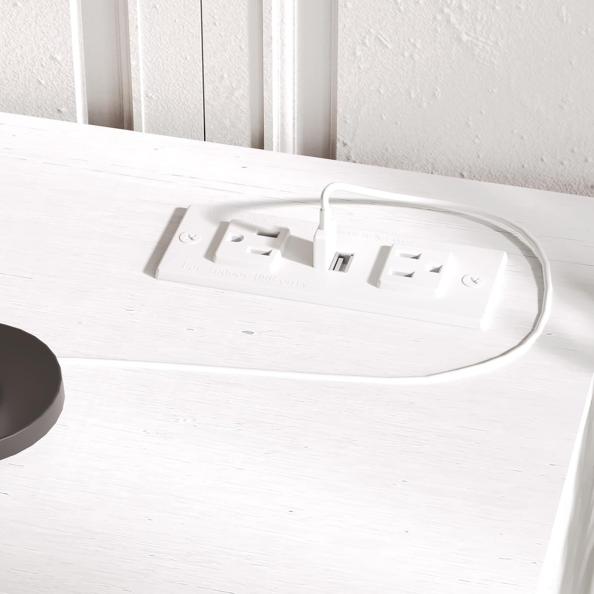 Fameill Dresser for Bedroom, 9 Drawer Wide Dresser Organizer with Charging Station, Tall Dresser for Hallway, Wood Dresser with Metal Handles, Woodgrain White Fameill