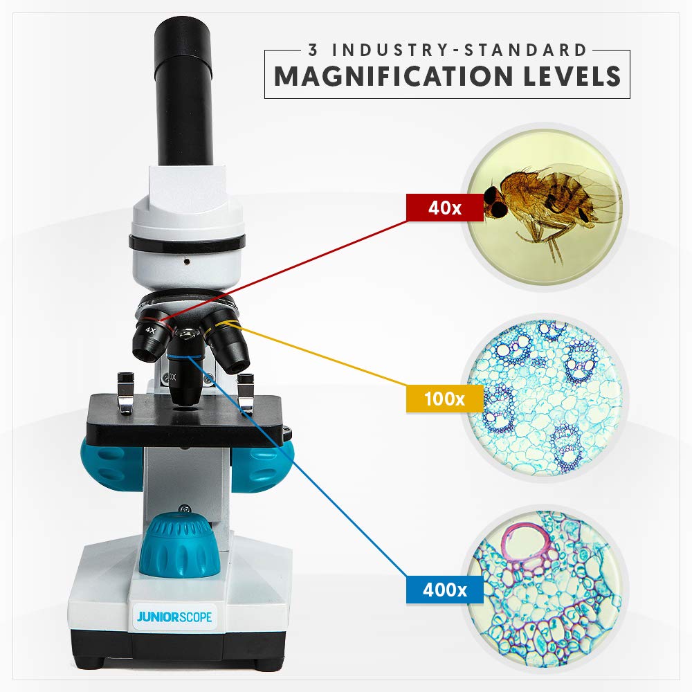 Omano Juniorscope Microscope for Kids – Microscope Kit for Kids 8+ for Science Microscope Experiments – Kids Microscope Kit That Encourage STEM Exploration – Beginner Microscope for Kids 8 and Up. Omano