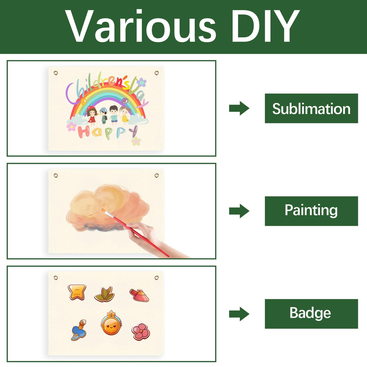 4 pieces sublimation blank canvas banner hanging flag banner for nursery wall decor for kids room decor for boys and girls,canvas banner wall hanging sublimation banner blank GEKIXUTP