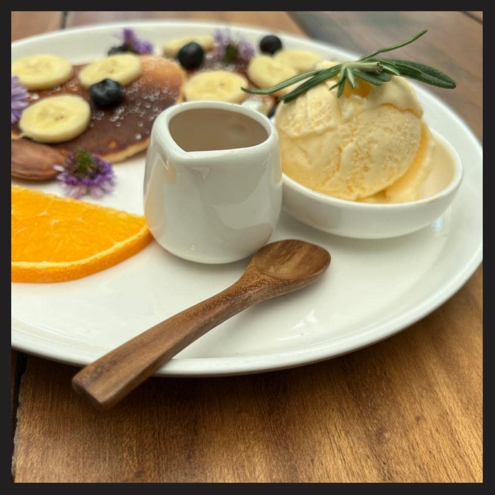 NUTTA - Small Wooden Spoons For Cooking, Condiments Honey Seasonings Pepper Sugar Salt Tea Coffee Ice-cream (10 Pieces) NUTTA