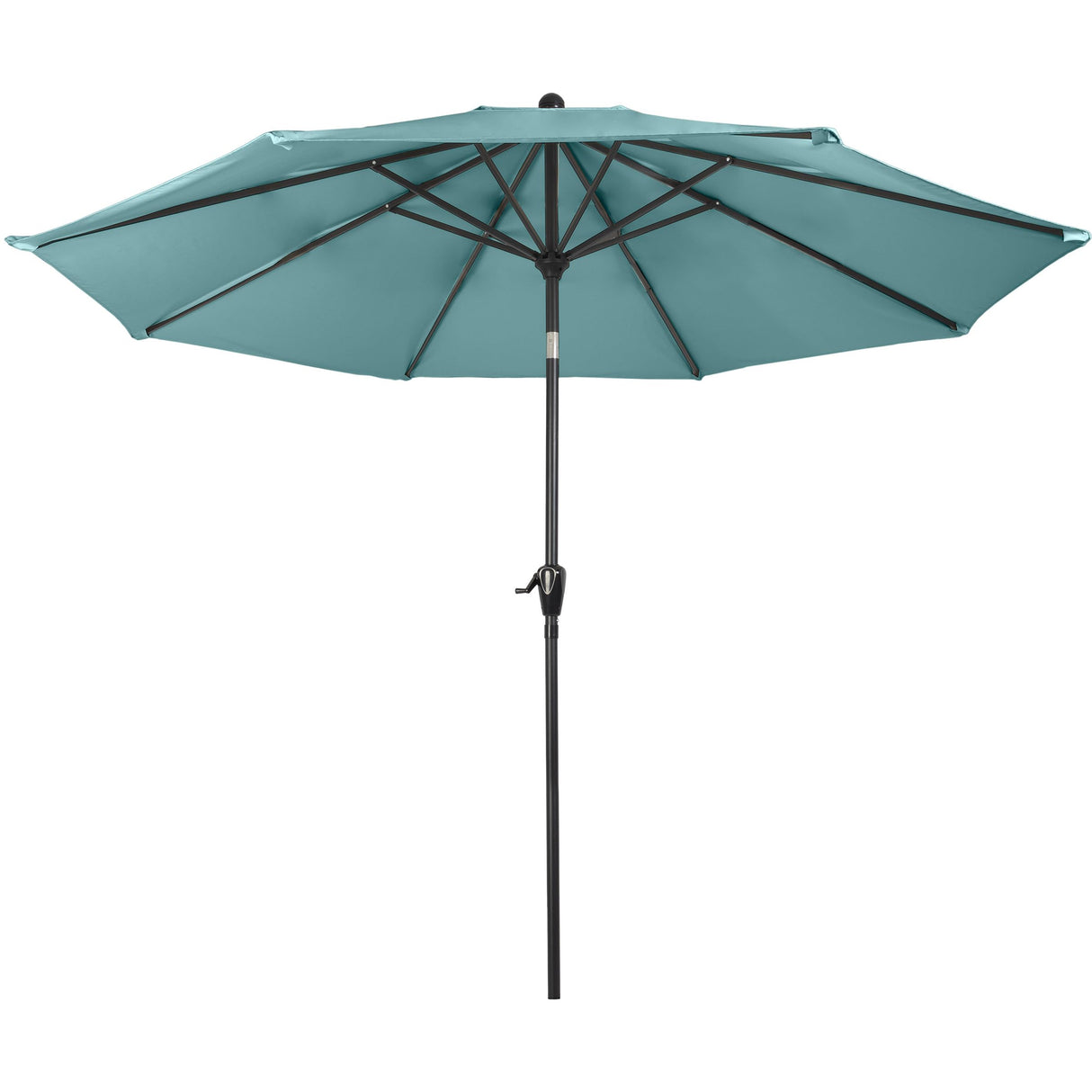 Pure Garden Patio Umbrella with Auto Tilt - 10FT Easy Crank Outdoor Umbrella with Vented Canopy for Deck, Balcony, Backyard, or Pool (Dusty Green) Pure Garden