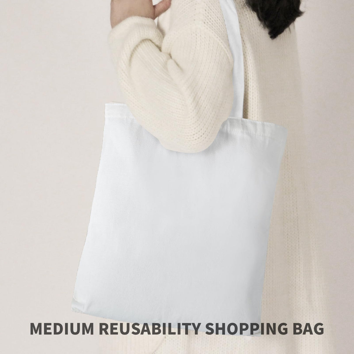 WHEATHUSK 40 Pieces Sublimation Canvas Tote Bags Bulk Blank Tote Bags Screen Printing Reusable Polyester Grocery Bags for Sublimation Heat Transfer Vinyl DIY Crafting White, 14x16 Inch WHEATHUSK