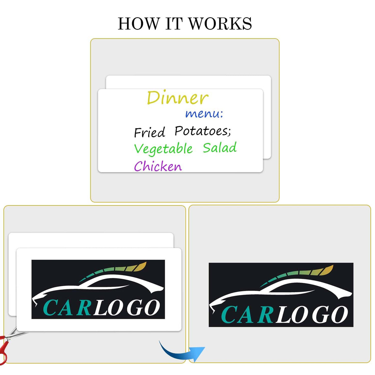 OUCPC Blank Car Magnets with 40 mils, 2 Pack 24” x 12” Car Magnets and Decals, Rounded Corners Car Door Magnets, Magnet for Car to Advertise Business, Prevent Car Scratches & Dents OUCPC