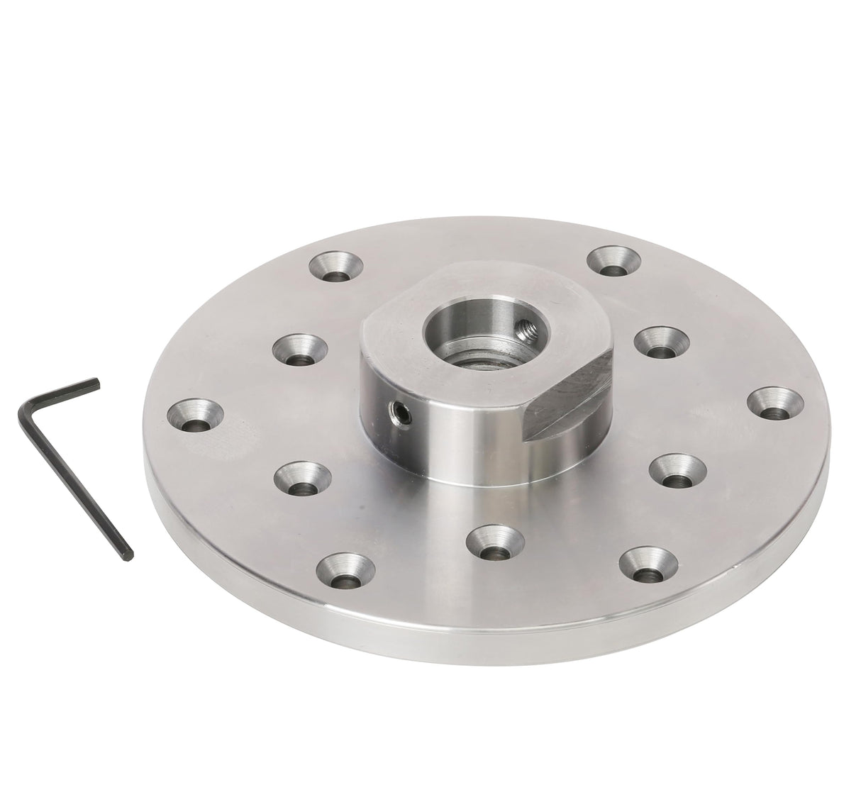 VINWOX 6" Wood Lathe Steel Faceplate, 1”x8TPI Spindle Thread Woodworking Machine Chuck Face Plate VINWOX