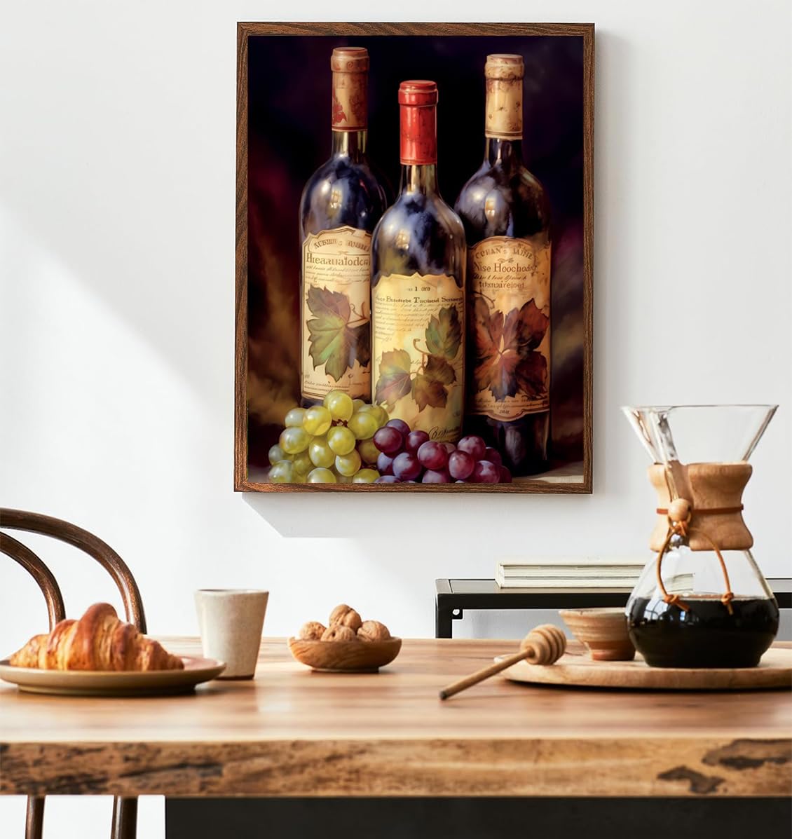 Food DIY Diamond Painting Kits for Adults, Vintage Wine Fruit Diamond Art 5D Diamond Dots Art Round Full Drill Gem Painting Embroidery Kits Gifts 12x16 inch UPABLUNSO