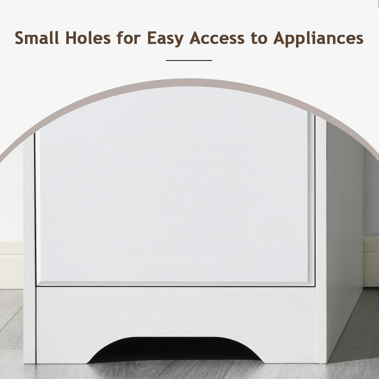 MaverickFurni White Desk with 6 Drawers, 58 Inch Executive Desk with 2 File Cabinet, White Wood Computer Desk with Storage, Study Desk for Bedroom, Home Office Desk with Drawers MaverickFurni