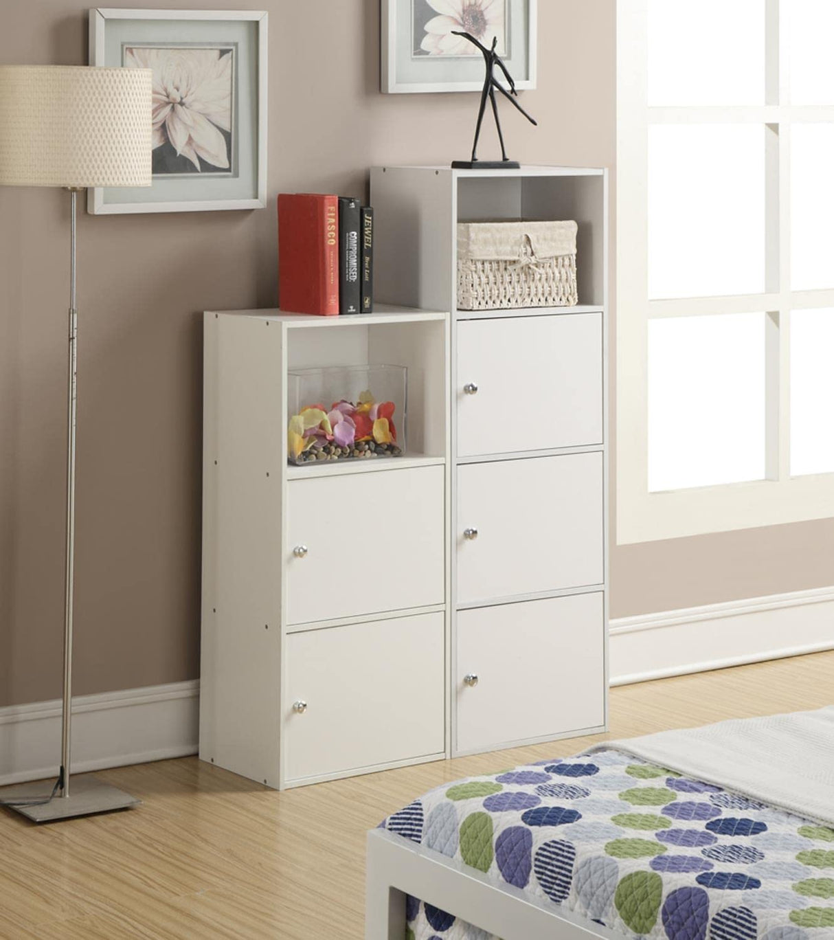 Convenience Concepts 3 Door Xtra Storage Cabinet with Shelf, White Convenience Concepts