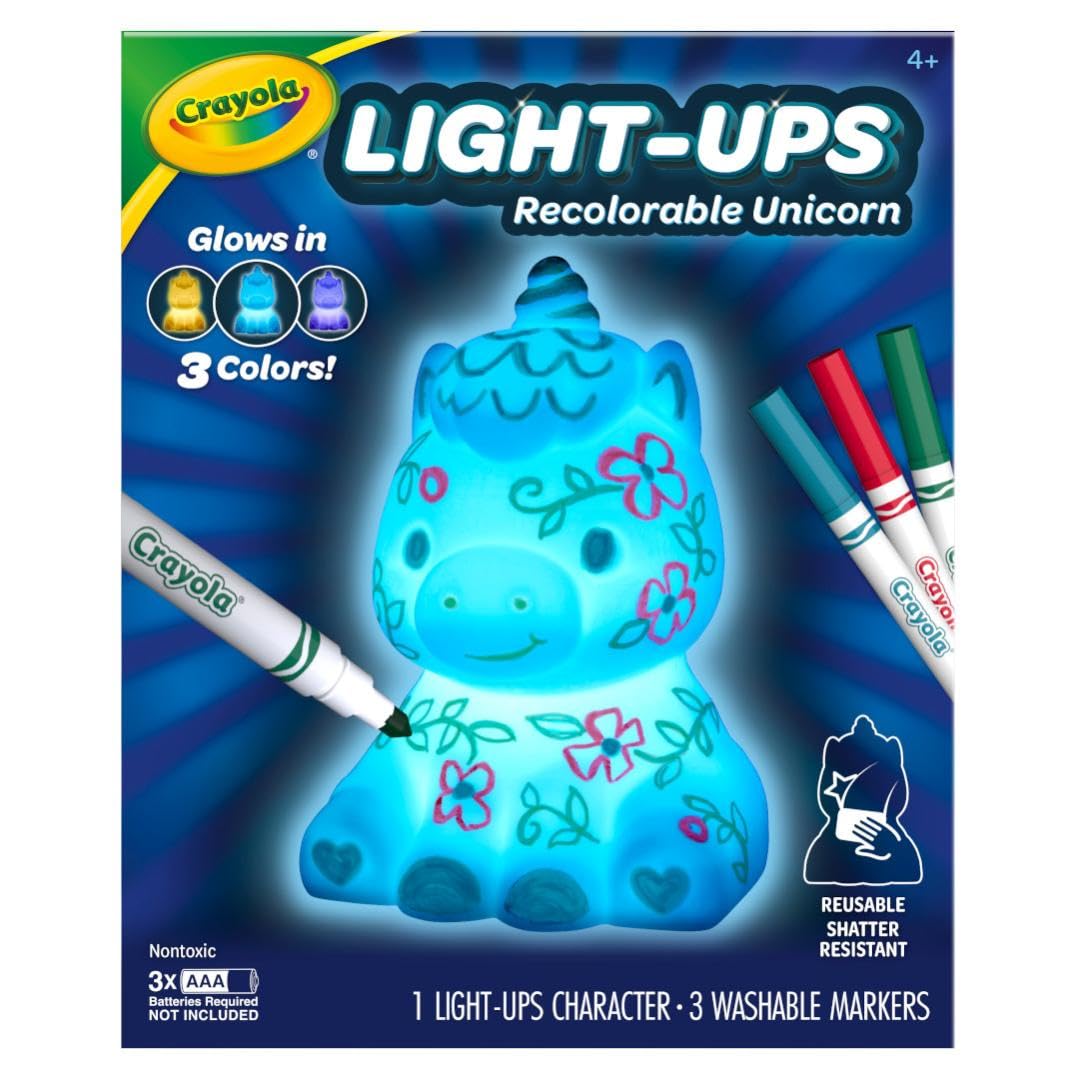 Crayola Light Ups - Unicorn, Reusable Holiday Craft, Glow In The Dark, Unicorn Gift for Kids, Decoration Craft, Toys & Gifts for Kids Crayola