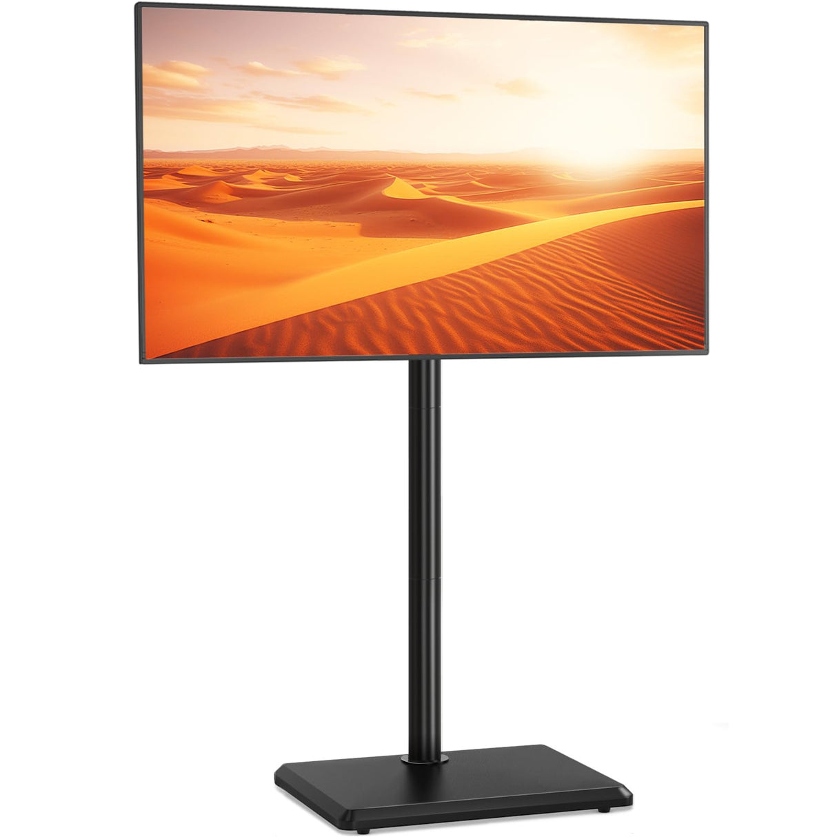 TVON Floor TV Stand with Mount for Most 32-60 Inch Flat/Curved TVs up to 88 lbs, Height Adjustable TV Mount Stand with Wood Base, Swivel TV Stand for Bedroom, Corner & Living Room, Max VESA 400x400mm TVON