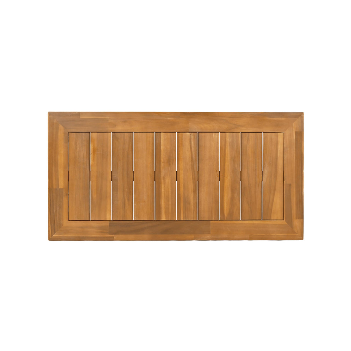 Merax 3 Piece Acacia Wood Patio Furniture Set, Outdoor Sectional Sofa Set with Coffee Table, 4 Seats Sofa Deep Seating with Soft Cushions for Garden, Backyard, Teak & Cream Merax