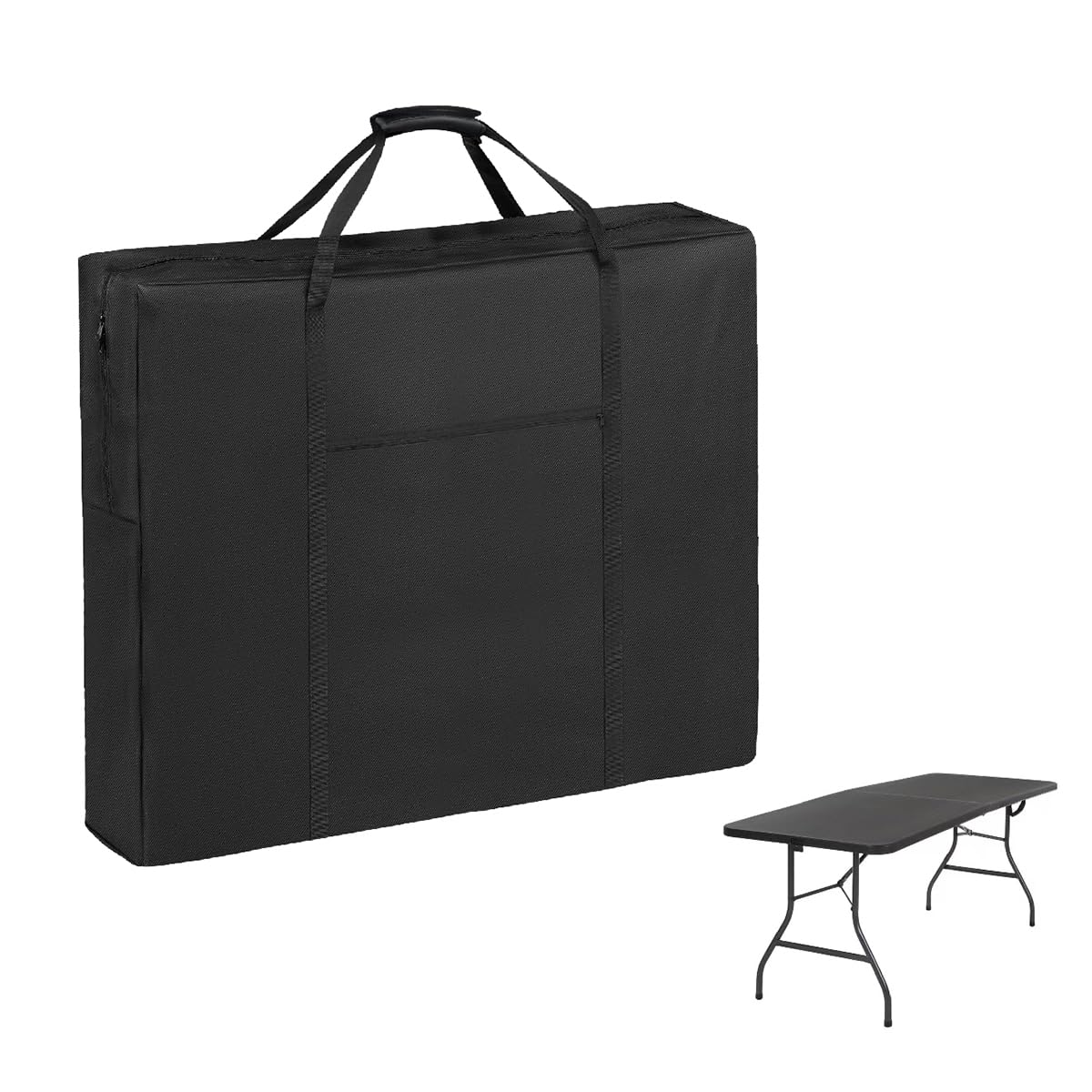 QYILUARE 4/6/8 Ft Folding Table Storage Bag,Water-Resistant Heavy Duty Large Carrying Bag for Folding Picnic/Camp Tables with Pocket & Shoulder Straps 26" L X 5" W X 24.4" H QYILUARE