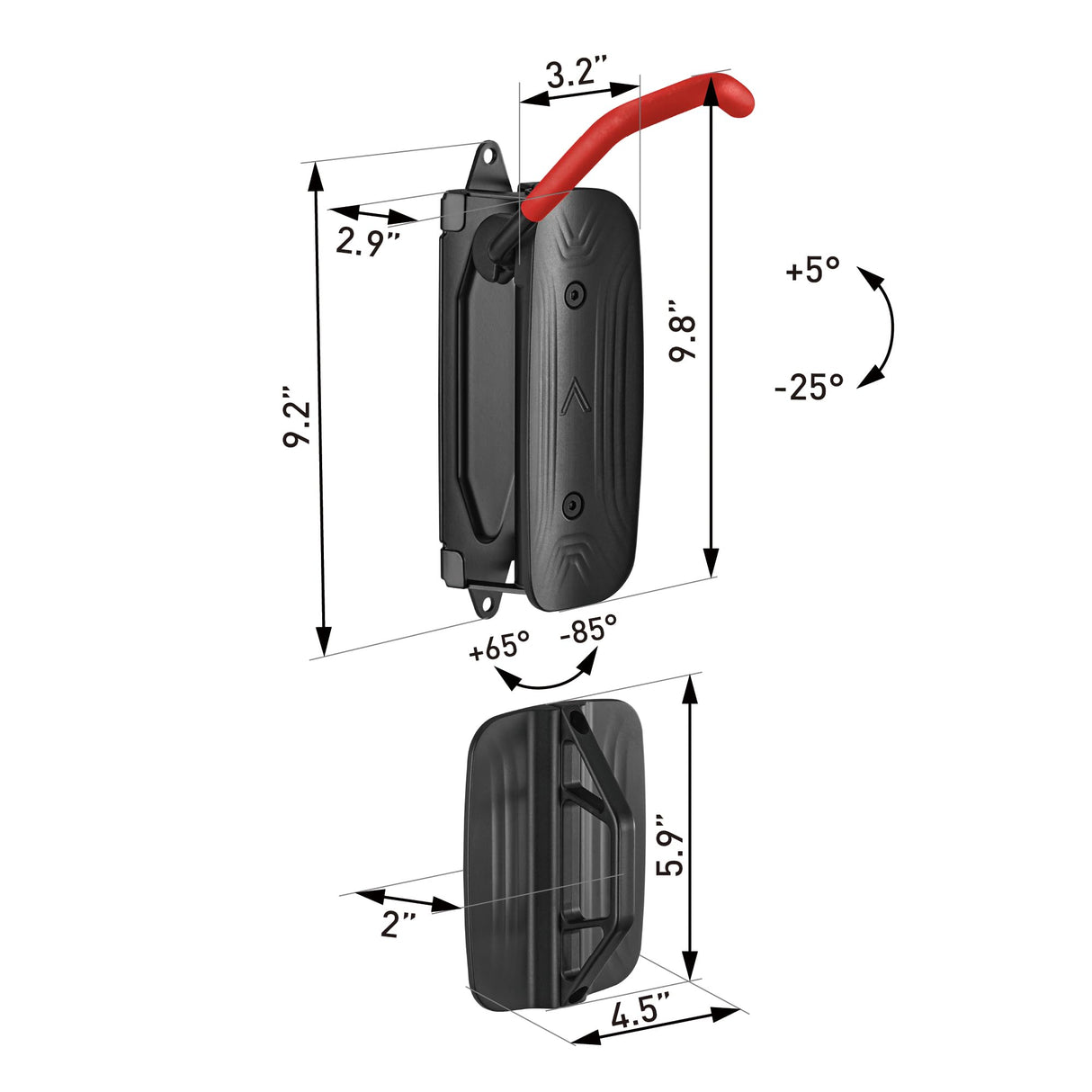 monTEK Swivel Bike Wall Mount, Bike Hangers for Garage, Wall Mount Bike Rack, Space Saving Sturdy Wall Bike Rack, Vertical Bike Rack Holds Up to 66 lbs - Bike Storage Rack for Garage, Red, 4 Pack monTEK