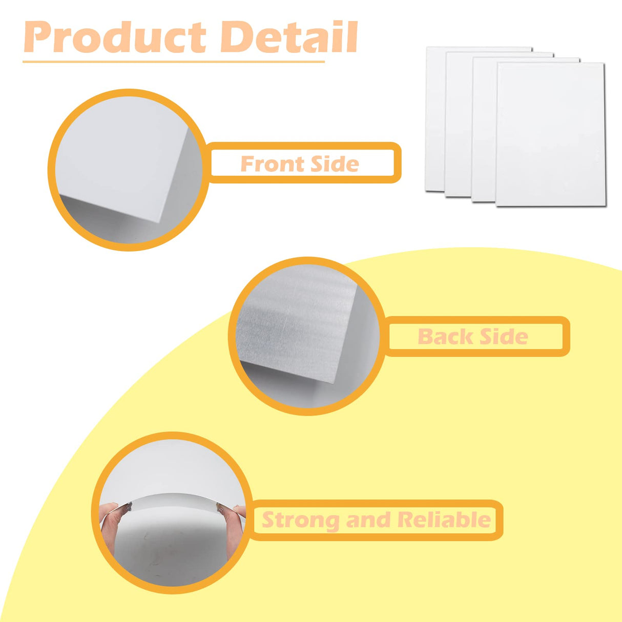 XiyaxiVici 4 Pack Aluminum Sublimation Photo Blanks 12x8 Inch Metal Sublimation Photo Blanks, 0.5mm Thickness Photos Sign Frame Blanks Room Wall Decoration for Heat Transfer Printing White XiyaxiVici