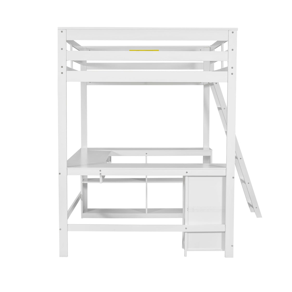 Harper & Bright Designs Full Size Loft Bed with U-Shaped Desk, Wood Full Loft Bed Frame with Cabinet, Drawers and Storage Shelves, High Loft Bed Frame Full, White Harper & Bright Designs