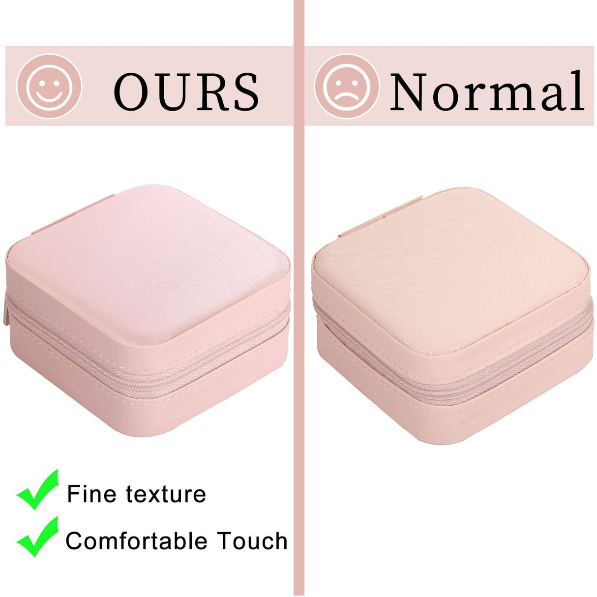 Canlierr Small Travel Jewelry PU Leather Boxes Bulk for Women Girls, Bridesmaid Gift Boxes Portable Jewelry Organizer for Rings (Pink, 12 Pcs) Canlierr