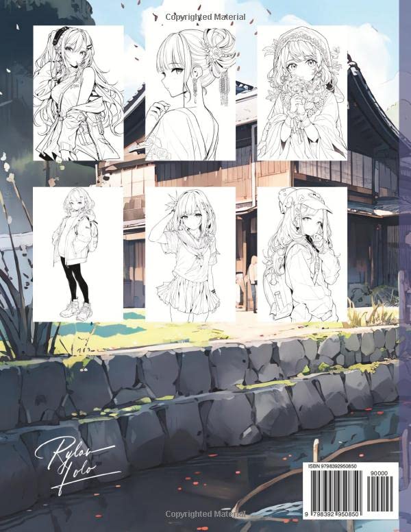 Anime Coloring Book: Girls Edition (Anime Coloring Books) WoodArtSupply