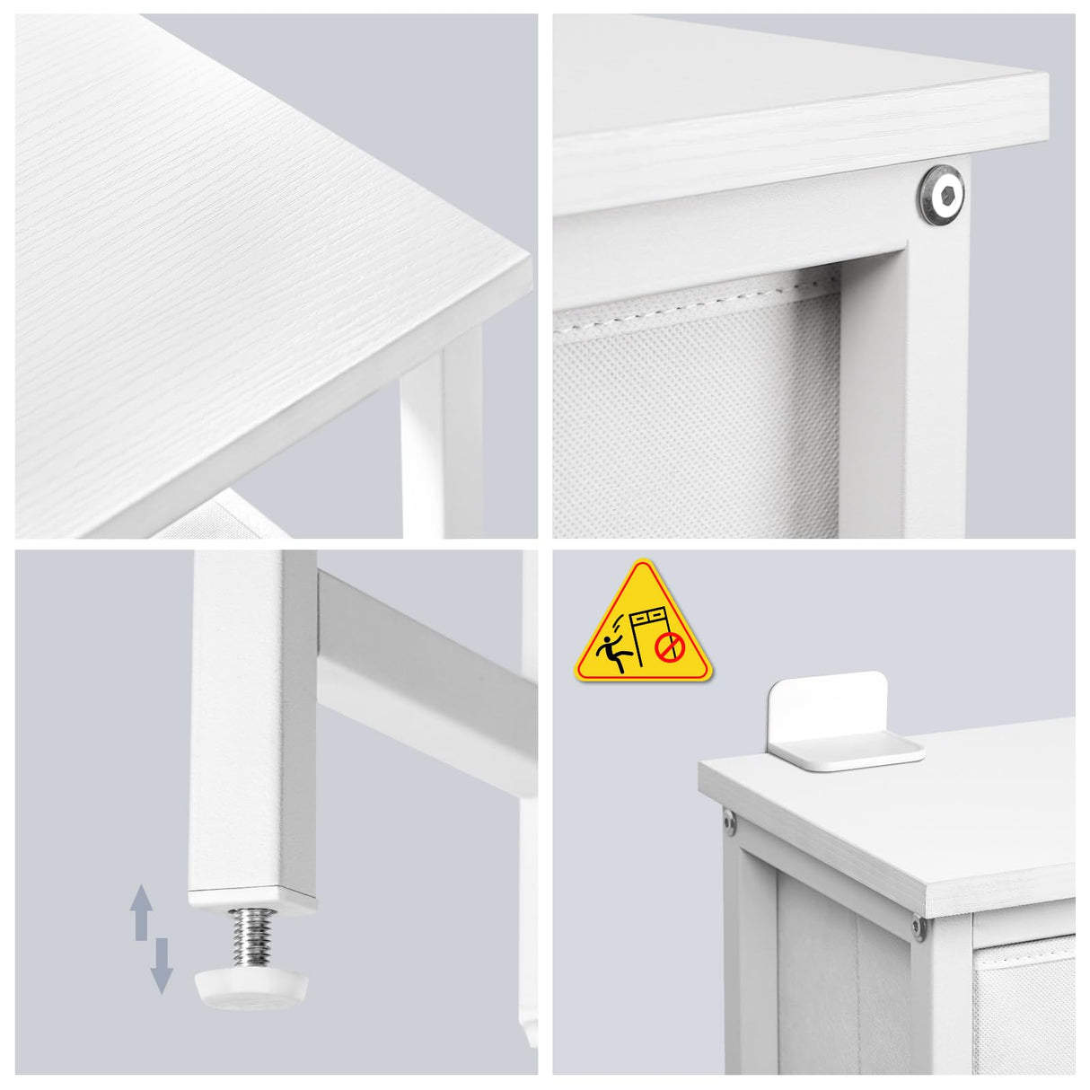 MOHOPE 2-Tier Over The Toilet Storage with 2 Fabric Drawers, Freestanding Above The Toilet Storage Cabinet, Space Saver Metal Over Toilet Bathroom Organizer Shelf for Small Space, White MOHOPE