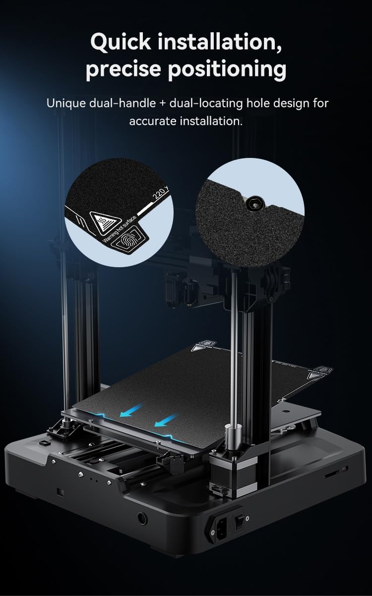 Creality Double-sided Printing “Stars” Platform 235*235mm (Glossy PET + Coated PEI), Without soft magnetic sticker, 3D Printer Platform for K1/Ender-3 V3/SE/KE/S1/3 S1Pro/3/3 Pro/3S/3V2/5/5S/5Pro Lokkr