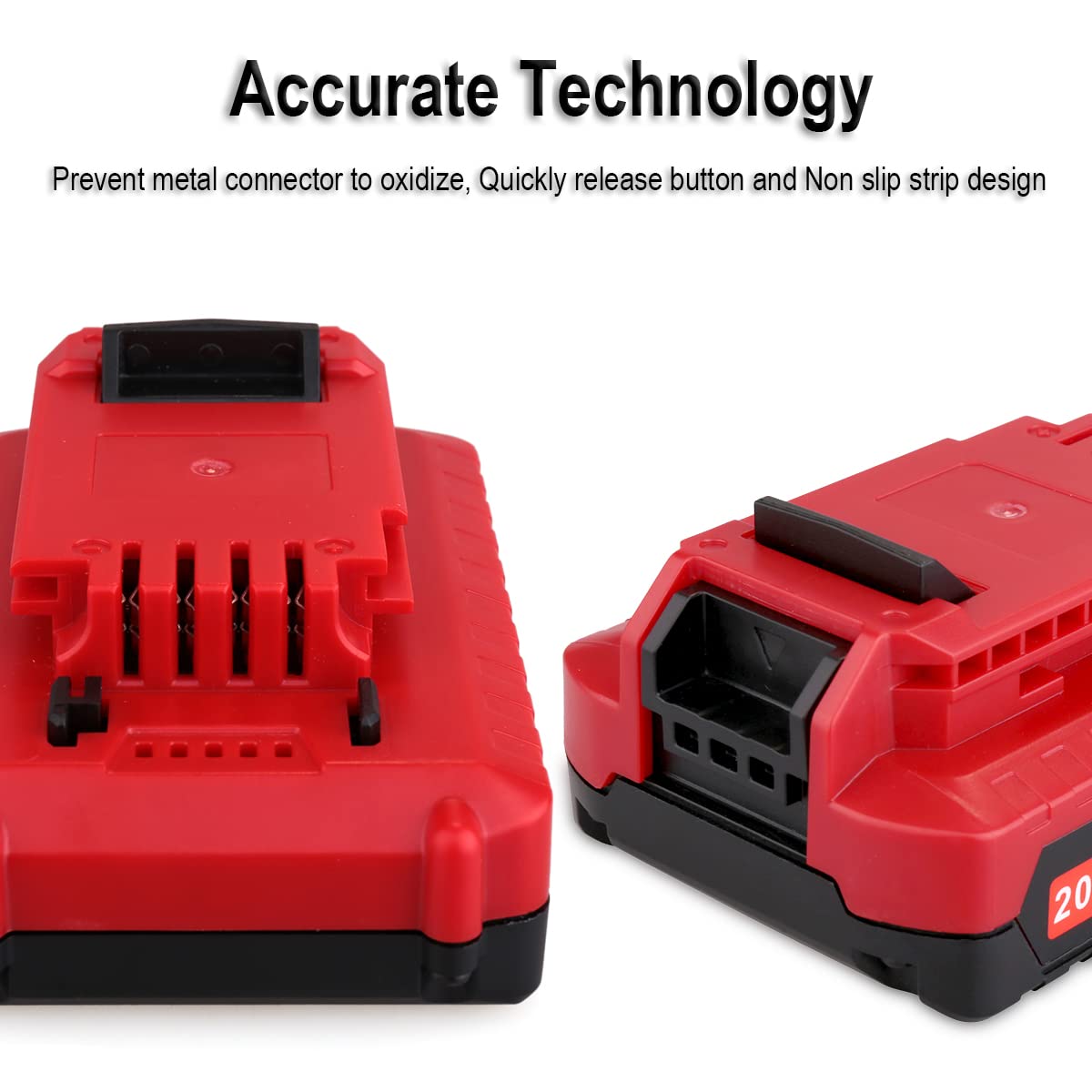 Biswaye 2 Pack 20V MAX Lithium Battery PCC680L Replacement for Porter Cable 20V Tools Battery PCC681L PCC682L PCC660 PCC641 PCC683L PCC685L PCC601 PCC670 Biswaye