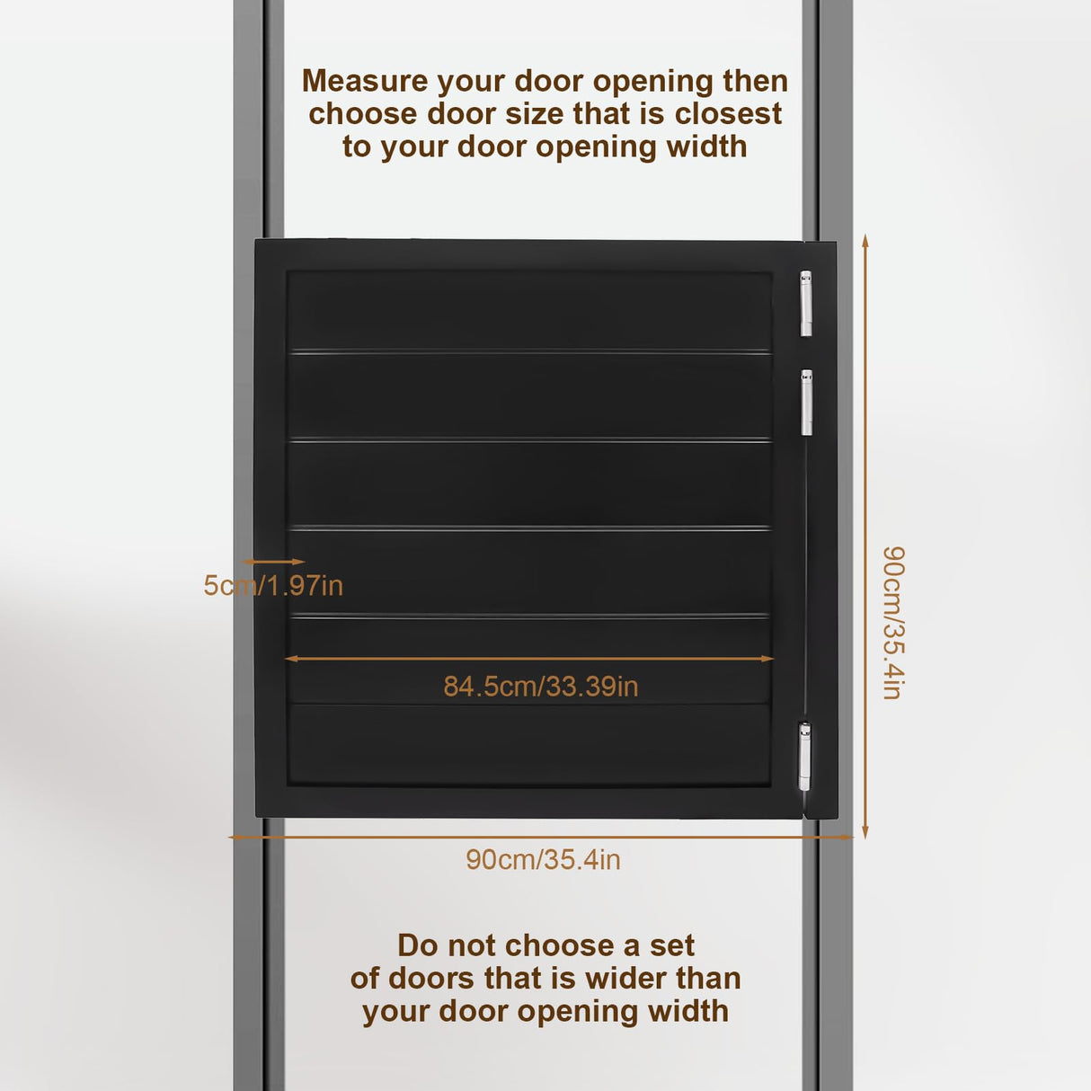 Swinging Doors Cafe Doors, Retro Counter Swinging Doors, Indoor Pine Wood Single Door 35.4"x35.4" Parlor Butler Door for Hallway Kitchen Bar Pub Entrance Partition Black (35.4"x35.4") Bulelula