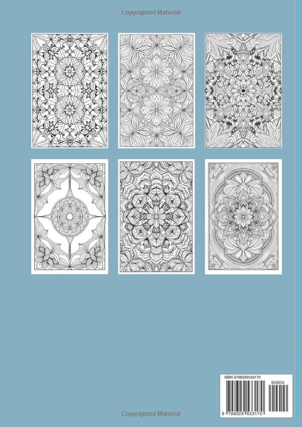Mindful Patterns Coloring Book for Adults: Classic Mandala and Kaleidoscope Designs for Stress Relief & Relaxation WoodArtSupply