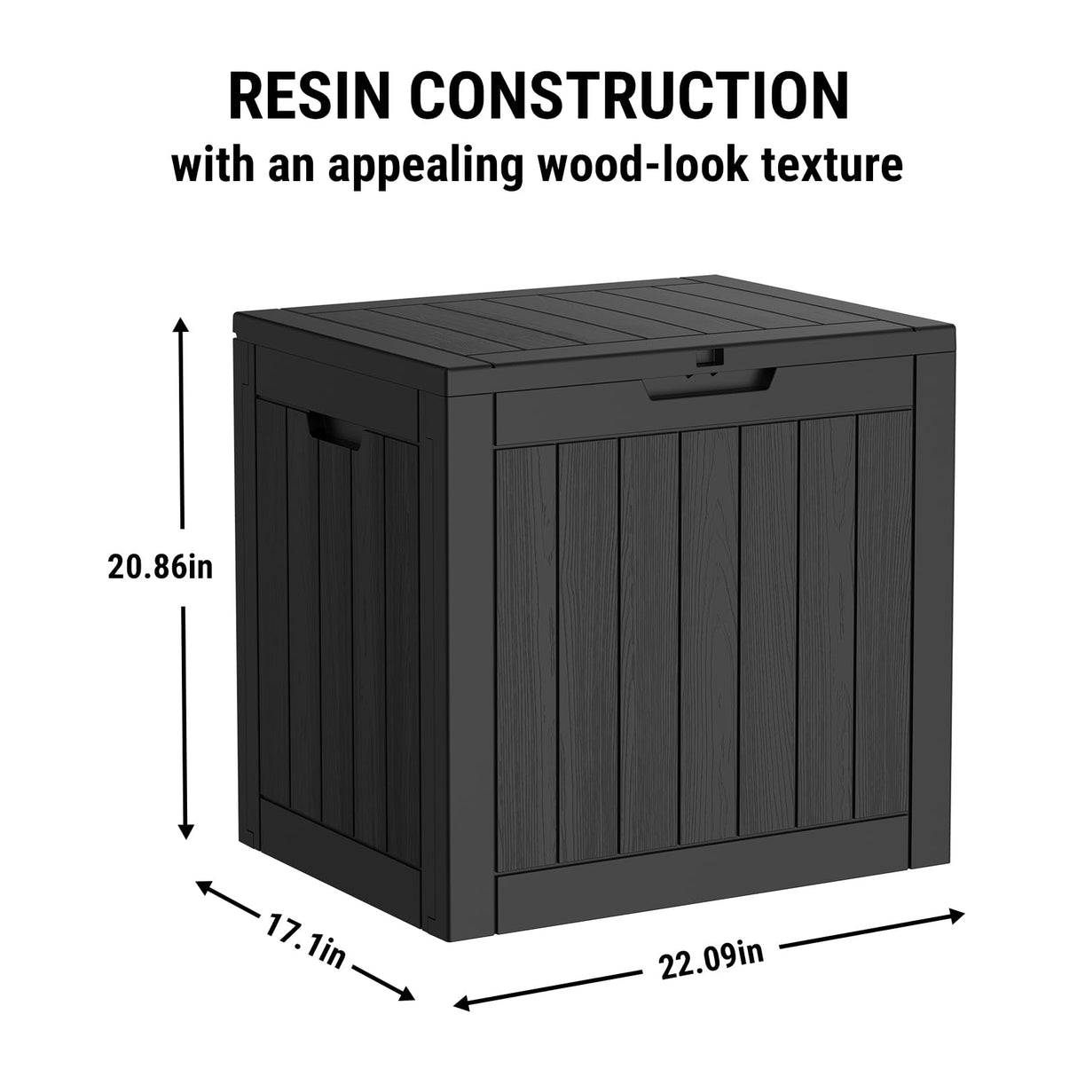 Mars Villa Deck Box, Waterproof Weatherproof and UV Resistant Resin Storage Bin with Lockable Lid, Ideal for, Outdoor, Patio Furniture Cushions, Pool Supplies, Garden Tools (31 Gallon, Black) Mars Villa